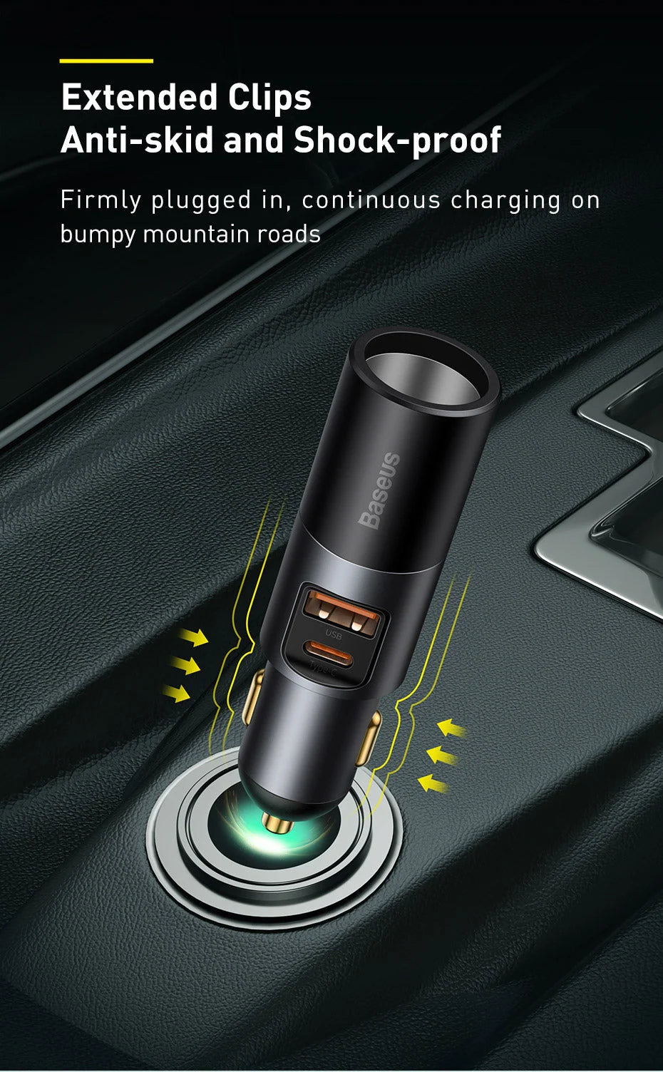 Car Charger Multi-Port USB & USB-C 120W Max Output