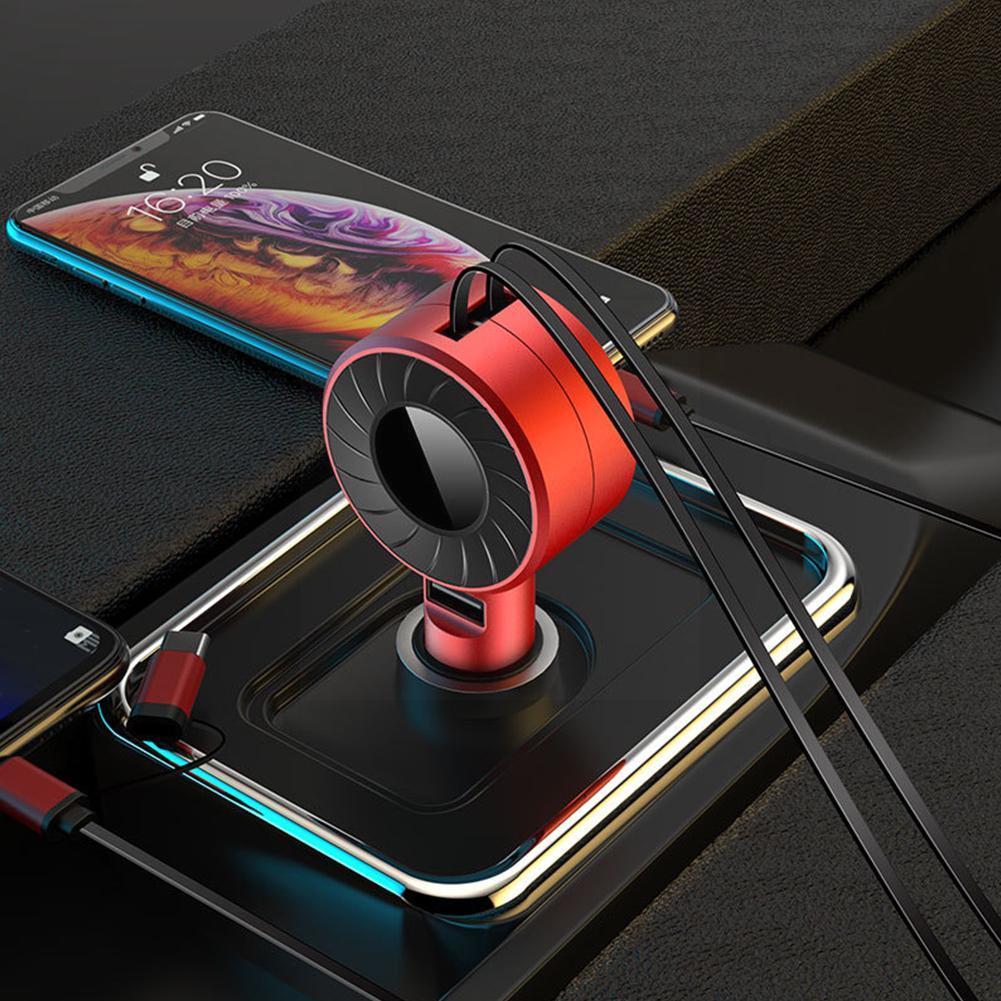 Car Charger Retractable 3-in-1 Fast Charging