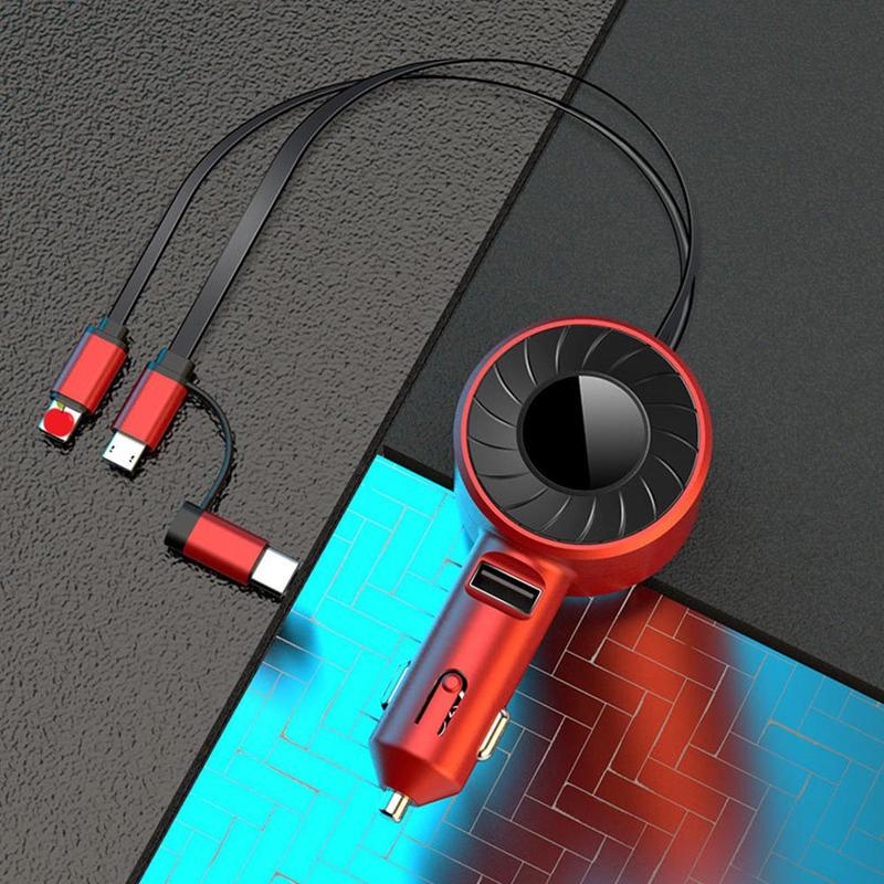 Car Charger Retractable 3-in-1 Fast Charging