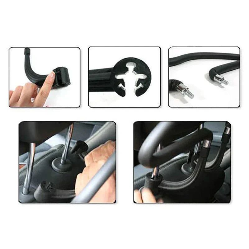 Car Clothes Hanger Stainless Steel Swivel Space-Saving Design