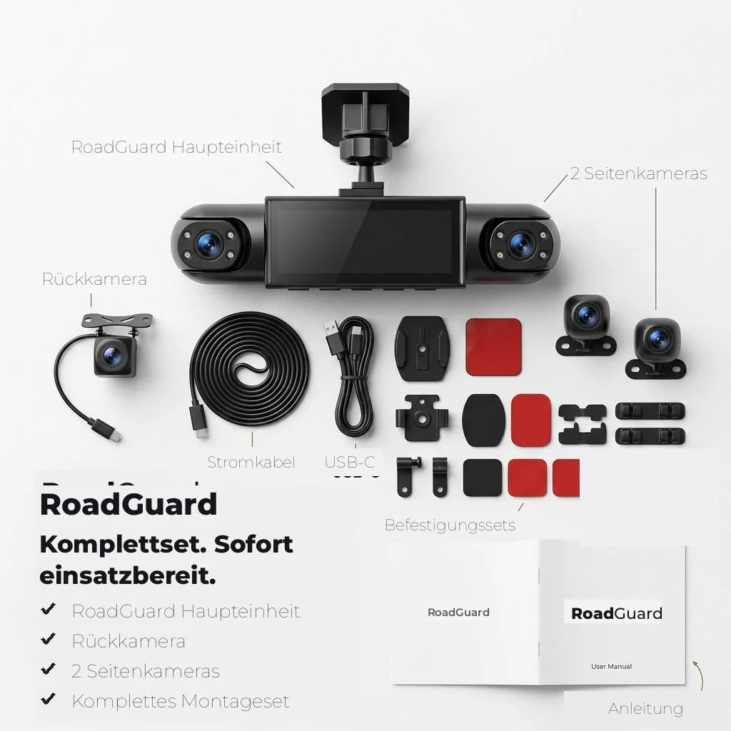 Car Dash Cam 360° Coverage Infrared Night Vision GPS Time Sync