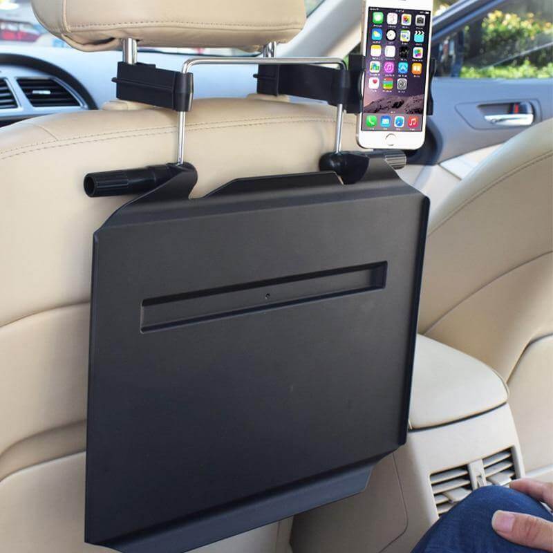 Car Desk Dual-Mount With Pull-Out Storage Drawer
