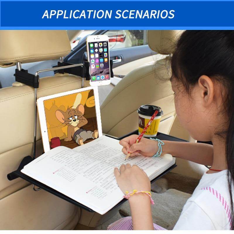Car Desk Dual-Mount With Pull-Out Storage Drawer