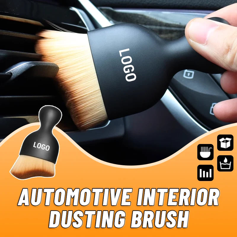 Car Detailing Brush Soft Bristles Non-Slip Handle Scratch-Safe