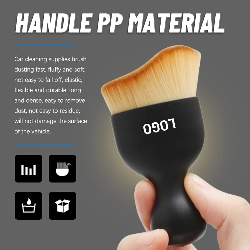 Car Detailing Brush Soft Bristles Non-Slip Handle Scratch-Safe