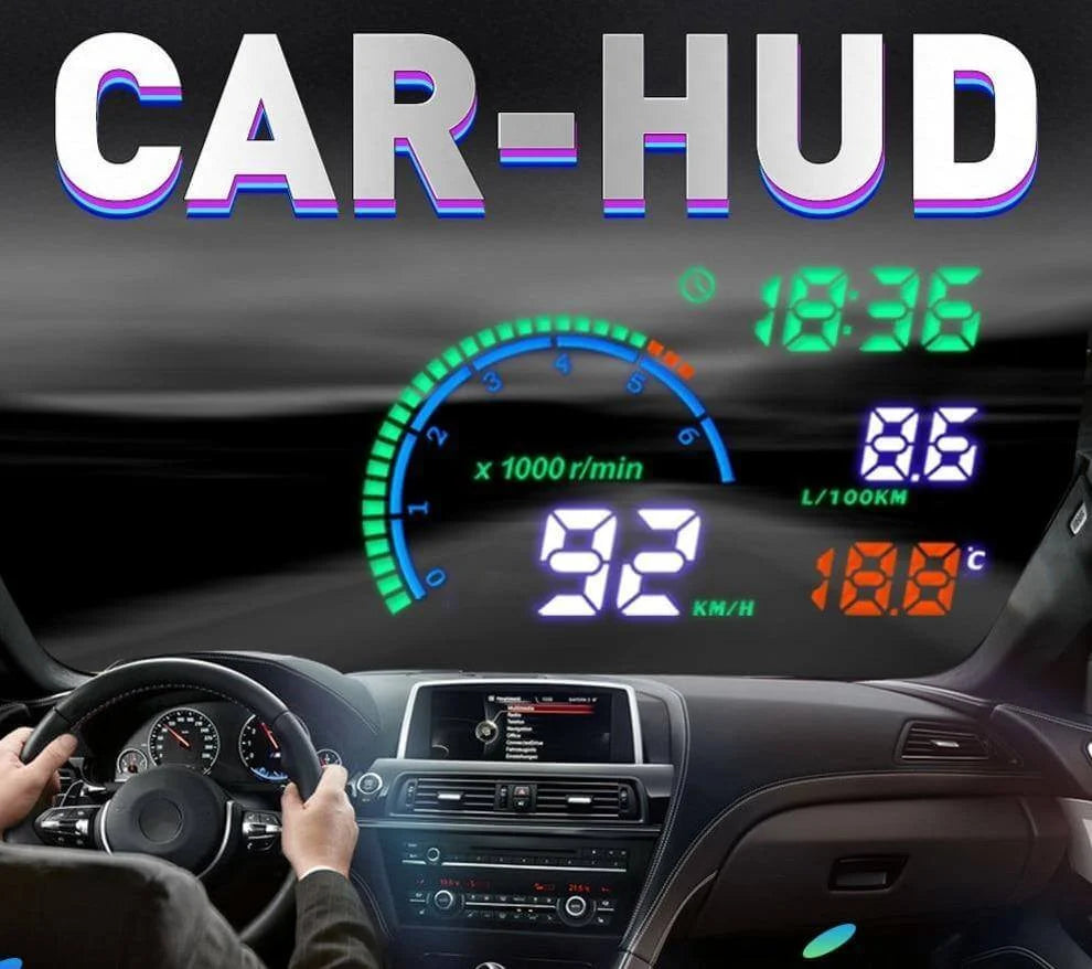 Car Head-Up Display OBD2 Compatible Adjustable LED Vehicle Monitor