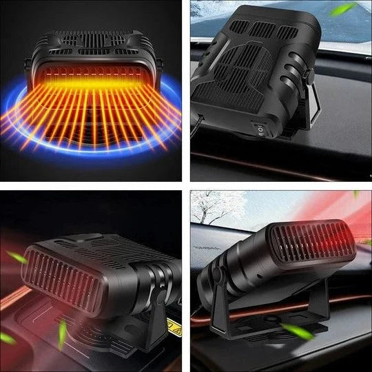 Car Heater Fan 12V 360° Rotating Heating & Cooling Modes
