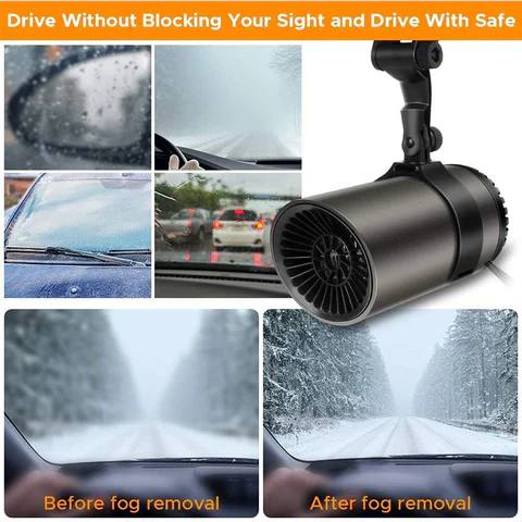 Car Heater Fast Heat & Cooling 360° Rotating Cup-Holder Plug-In