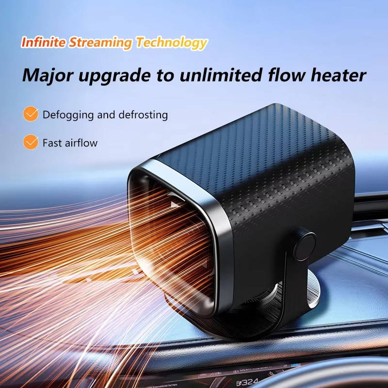 Car Heater & Windshield Defroster Ceramic 360° Rotating Airflow