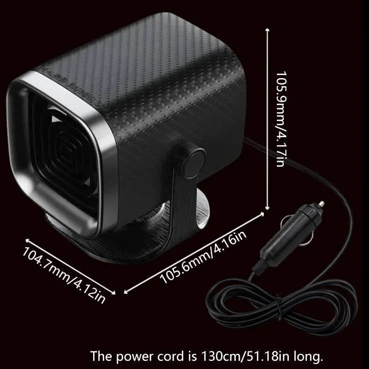 Car Heater & Windshield Defroster Ceramic 360° Rotating Airflow