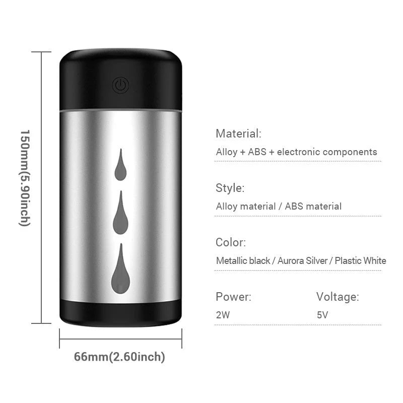 Car Humidifier 300ml Tank USB Powered Adjustable Mist