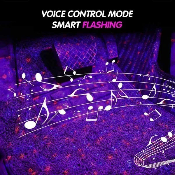 Car Interior LED Light Kit 14-Color Music Sync