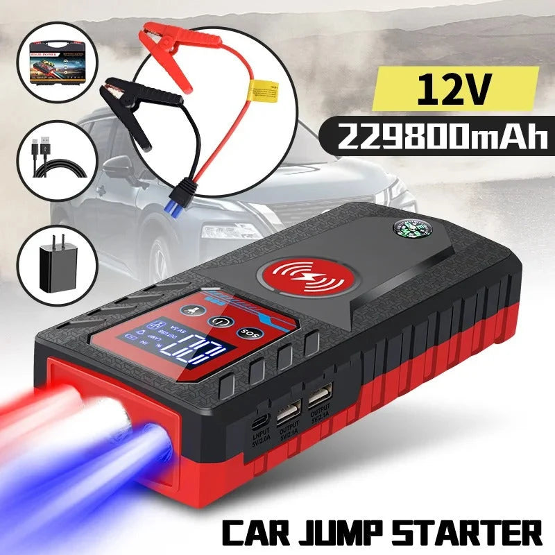 Car Jump Starter 8000A Power Bank LED Flashlight