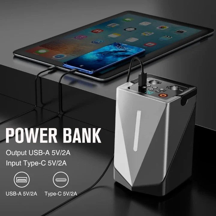 Car Jump Starter Power Bank & Built-In Air Compressor
