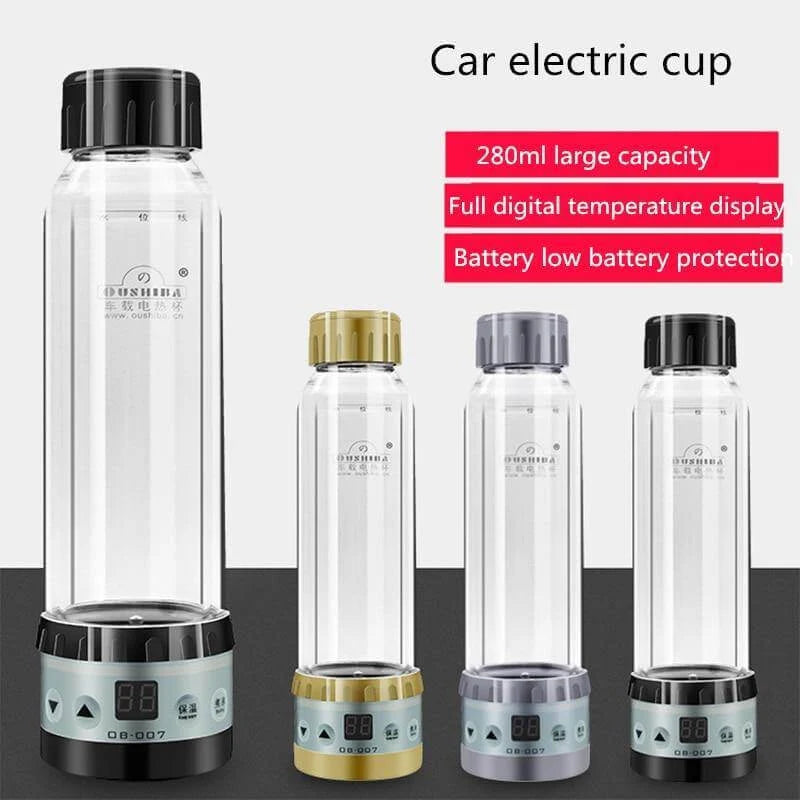 Car Kettle Cigarette Lighter Powered Borosilicate Glass 280ml
