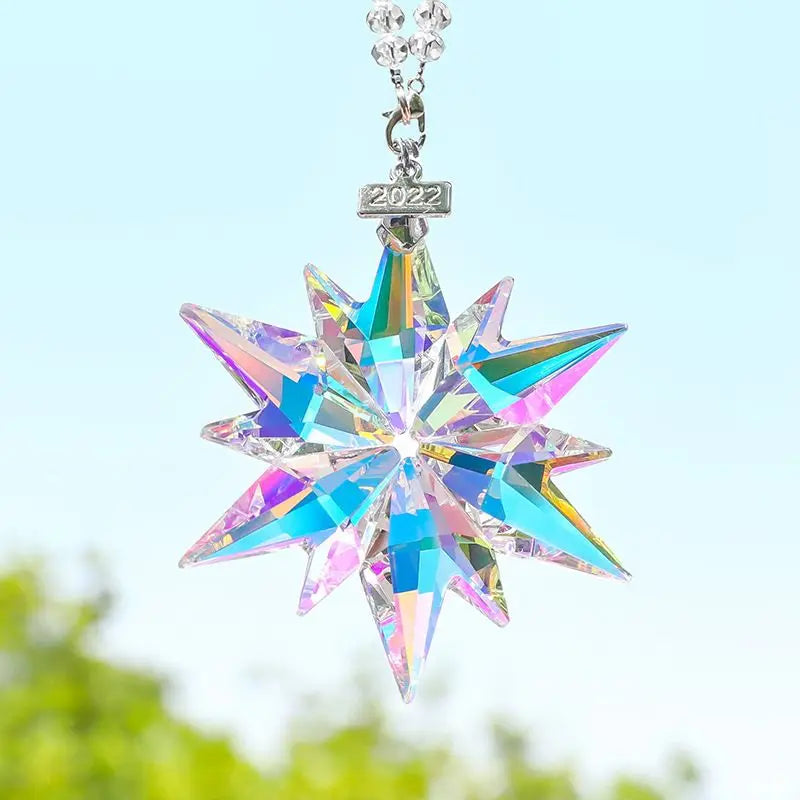 Car Pendant Crystal Snowflake Rainbow Reflections