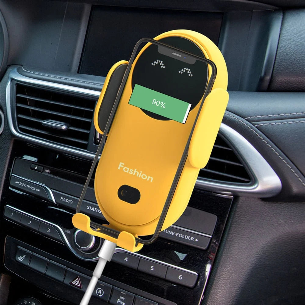 Car Phone Charger Mount Automatic Clamping 15W Wireless Charging Air Vent
