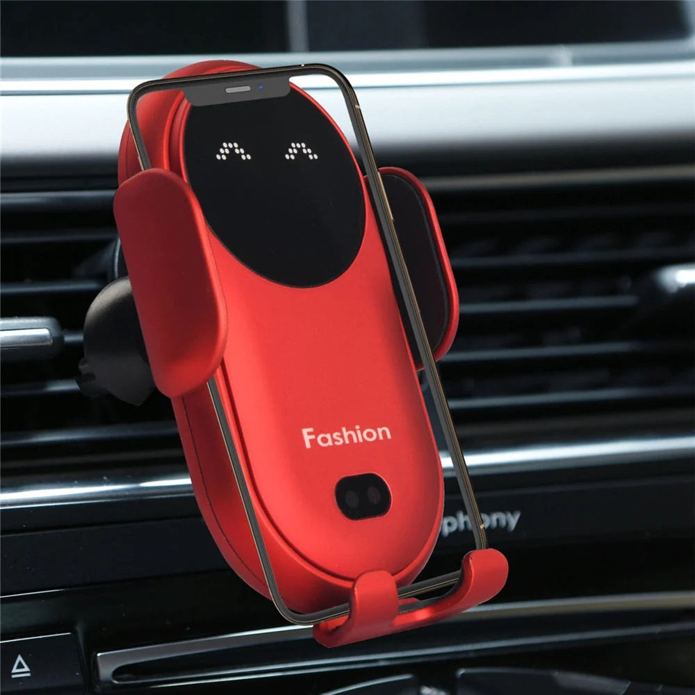 Car Phone Charger Mount Automatic Clamping 15W Wireless Charging Air Vent
