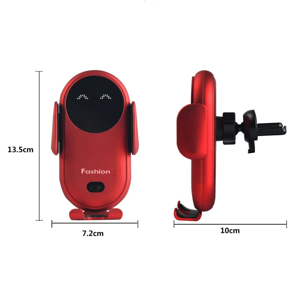 Car Phone Charger Mount Automatic Clamping 15W Wireless Charging Air Vent