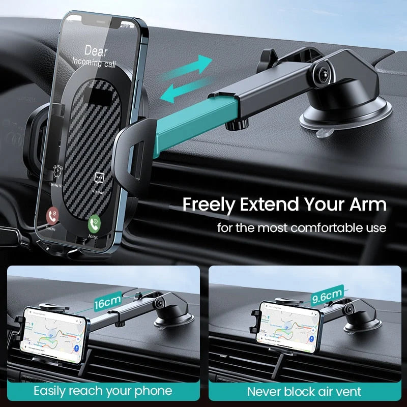 Car Phone Holder Adjustable 360° Rotating Mount