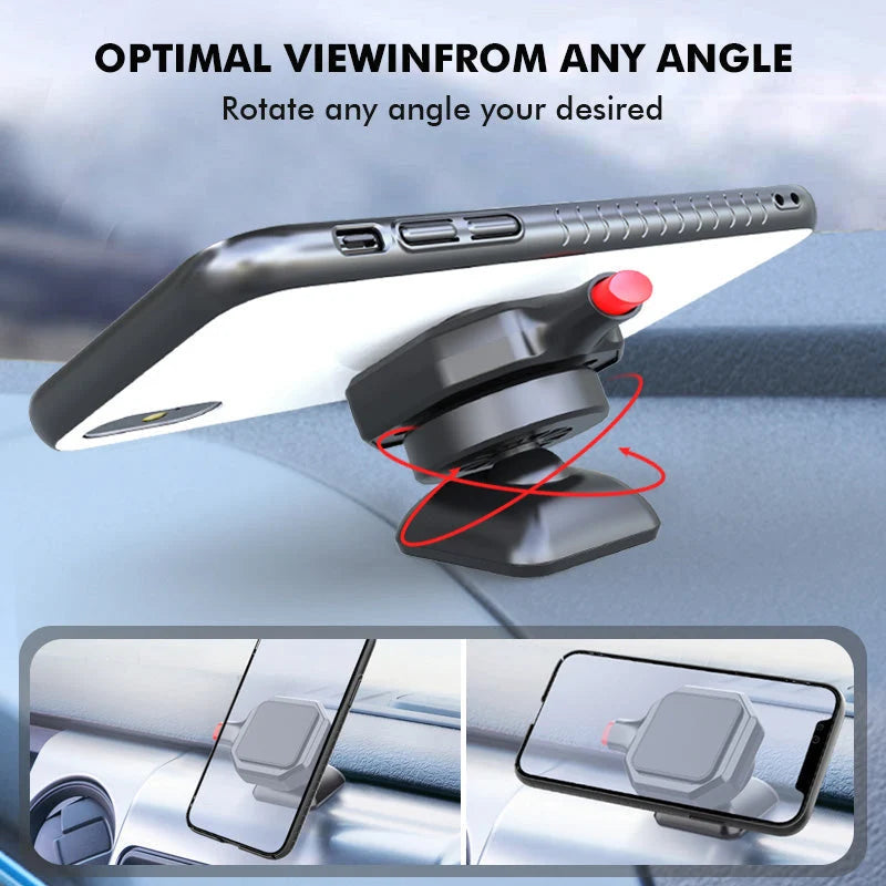 Car Phone Holder Magnetic Quick-Mount 360° Rotation