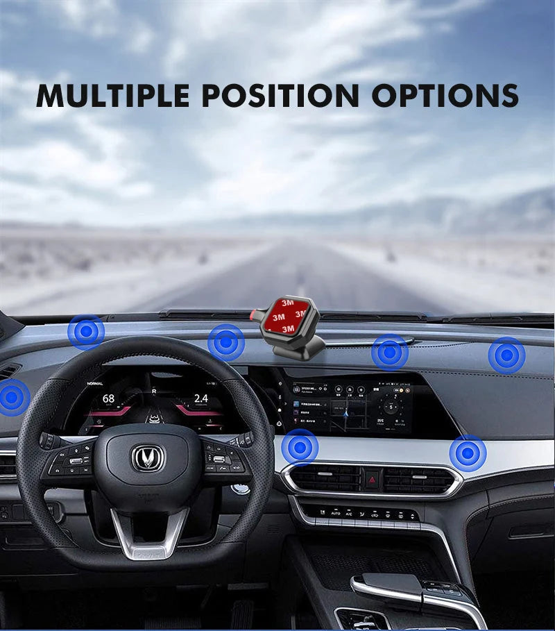 Car Phone Holder Magnetic Quick-Mount 360° Rotation