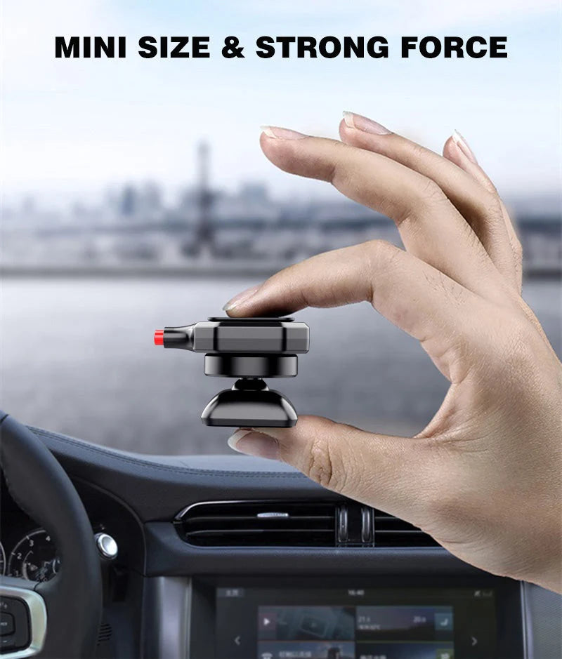 Car Phone Holder Magnetic Quick-Mount 360° Rotation