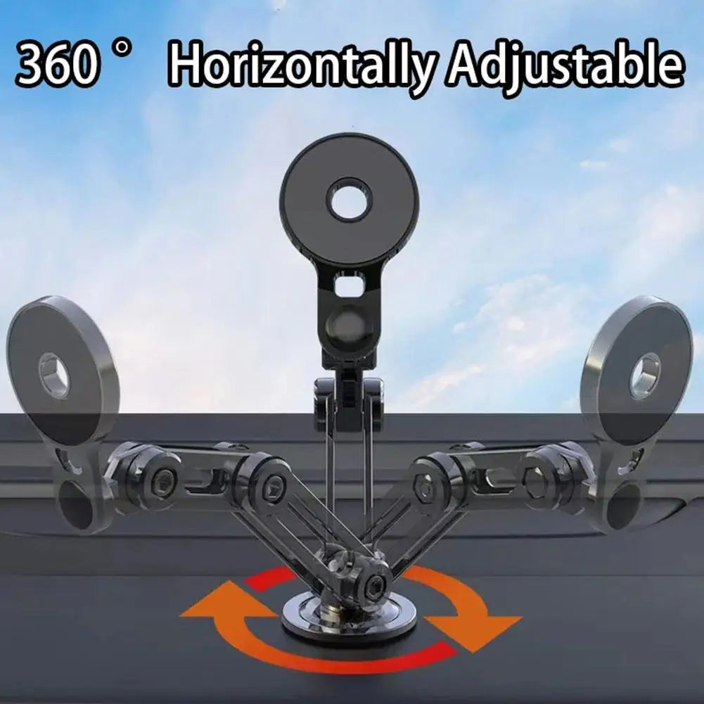 Car Phone Holder Magnetic Suction Rotatable Metal Arm