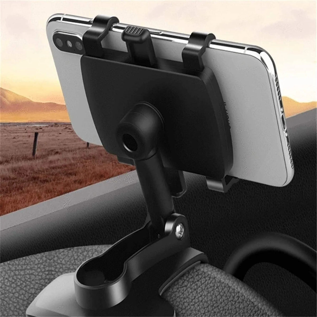 Car Phone Mount 360 Degree Rotation One-Hand Release