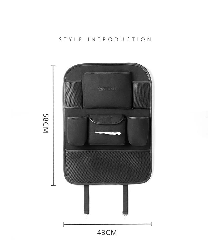 Car Seat Back Organizer 8 Pockets Backseat Storage