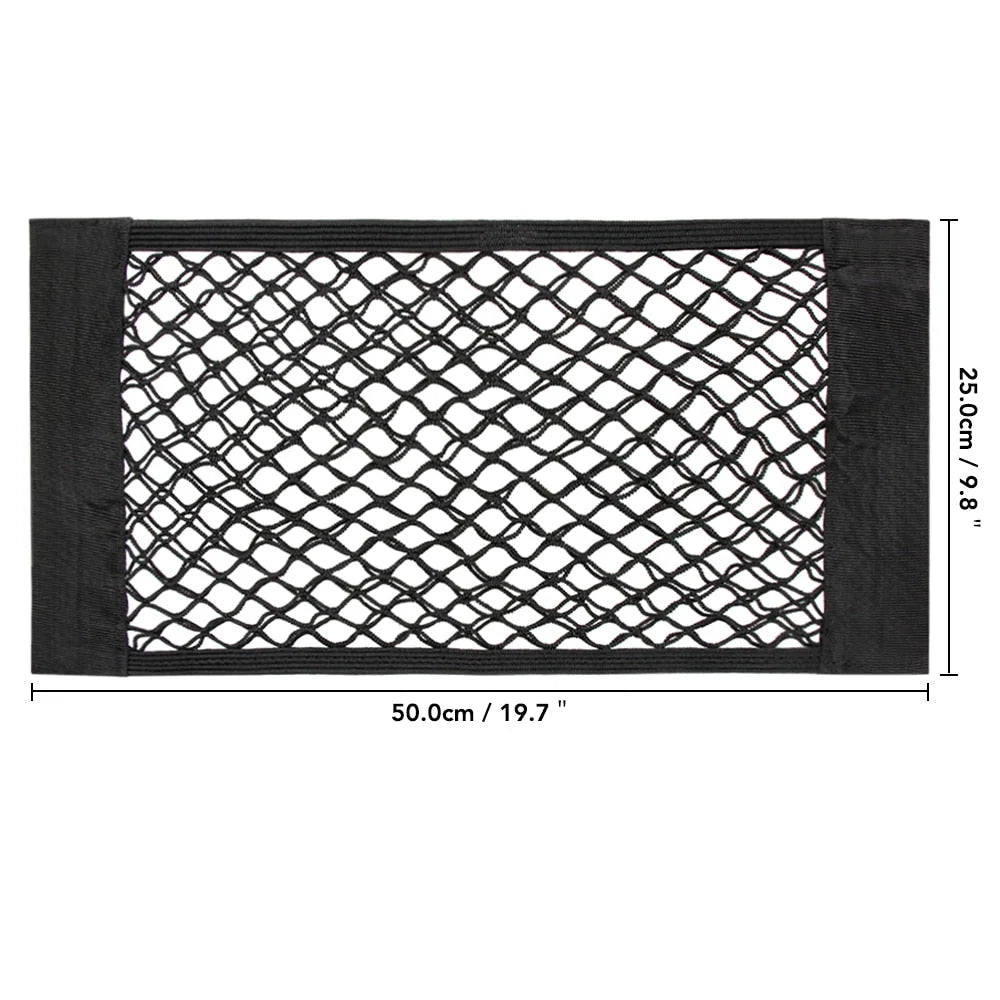 Car Seat Back Organizer Stretchable Dual-Layer Mesh Storage Net