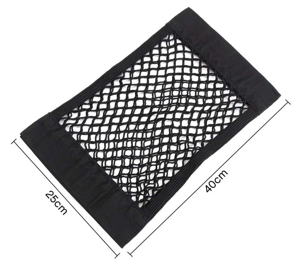 Car Seat Back Organizer Stretchable Dual-Layer Mesh Storage Net