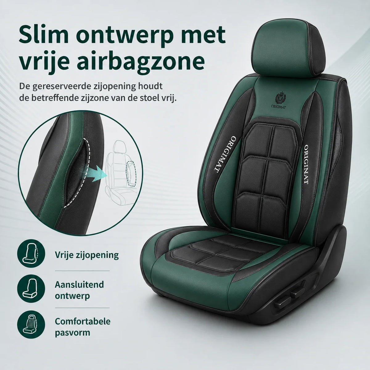 Car Seat Cover Set Quilted Padded 11-Piece Airbag Compatible