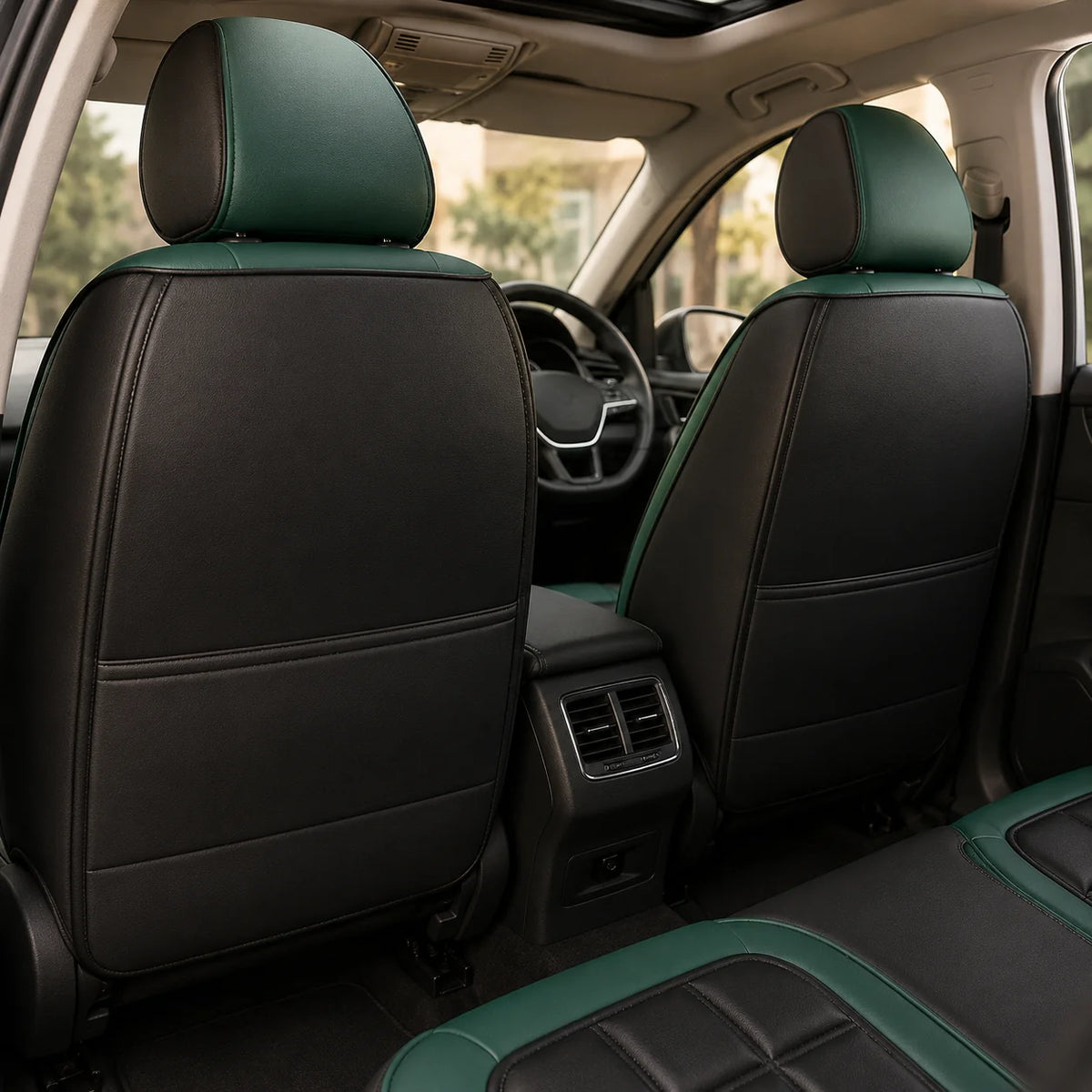 Car Seat Cover Set Quilted Padded 11-Piece Airbag Compatible