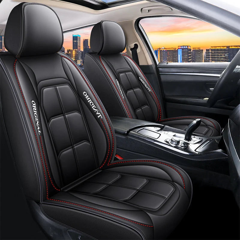 Car Seat Covers PU Leather Universal Fit 2-Piece Set