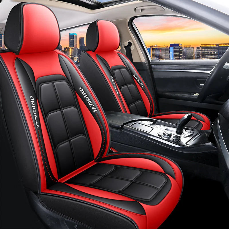 Car Seat Covers PU Leather Universal Fit 2-Piece Set