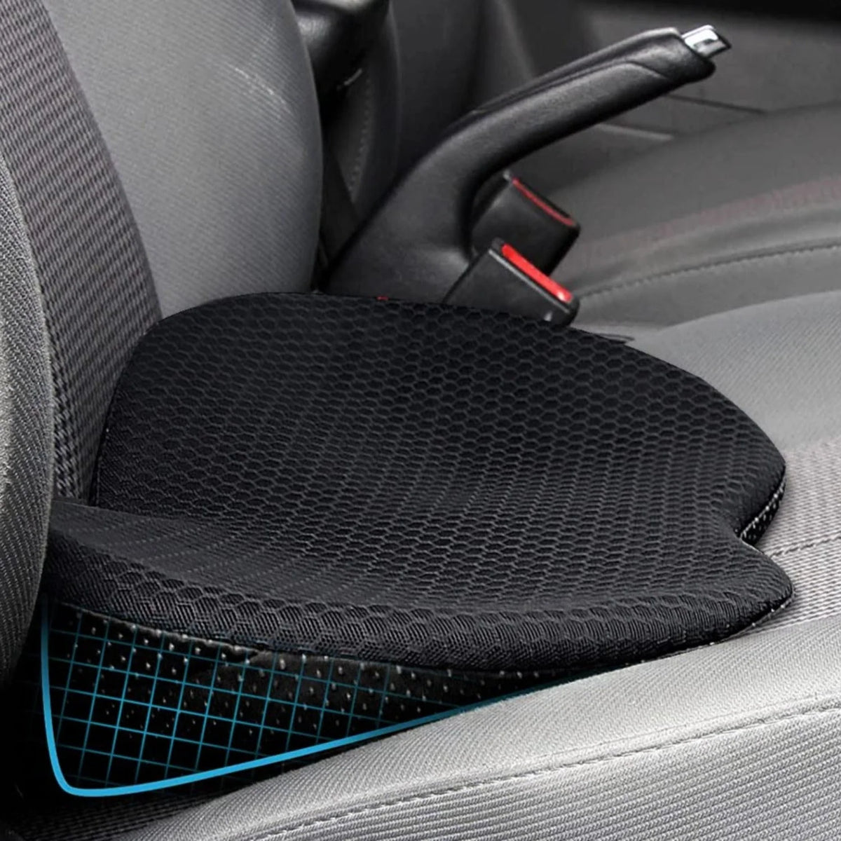 Car Seat Cushion Memory Foam 3.5 Inch Height Boost