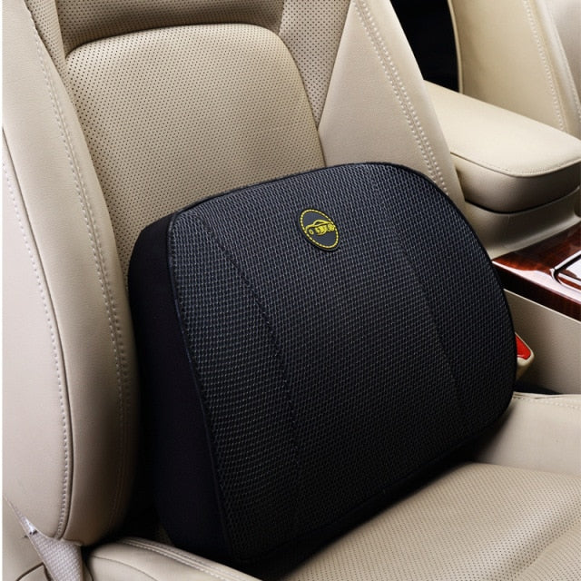 Car Seat Cushion Set Memory Foam Lumbar & Neck Support Adjustable Straps