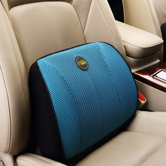 Car Seat Cushion Set Memory Foam Lumbar & Neck Support Adjustable Straps