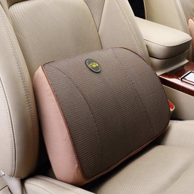 Car Seat Cushion Set Memory Foam Lumbar & Neck Support Adjustable Straps
