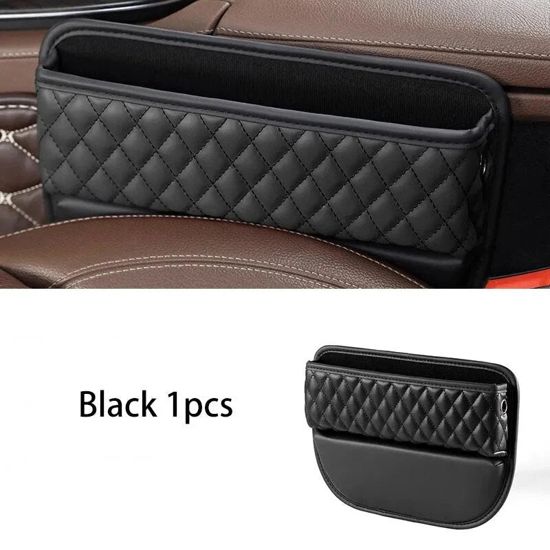 Car Seat Gap Organizer Suede & Leather Console Storage