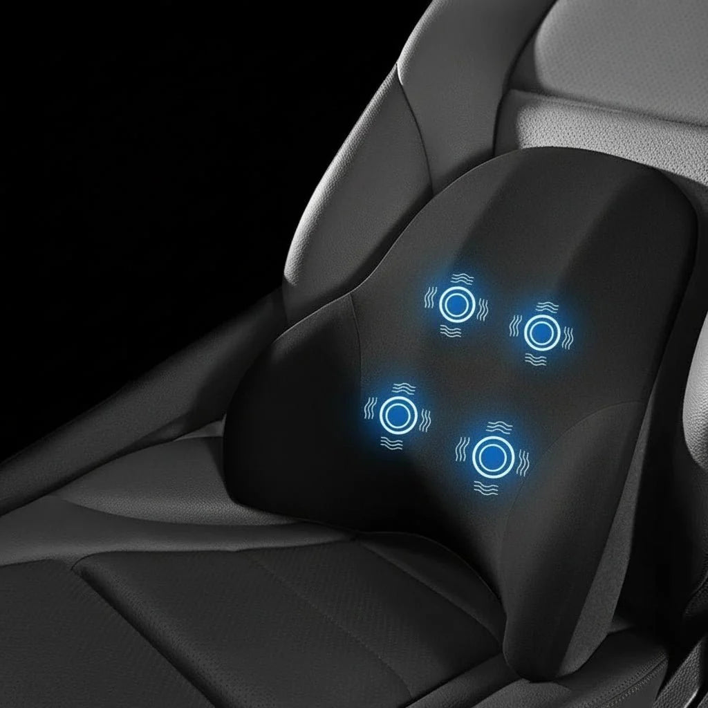Car Support Cushion Neck & Lumbar Vibration Massage