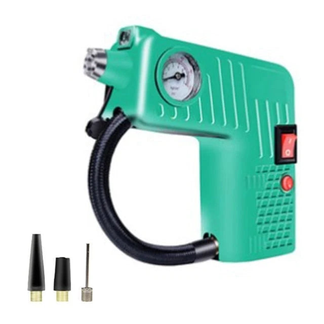 Car Tire Inflator 12V LED Light & Safety Hammer