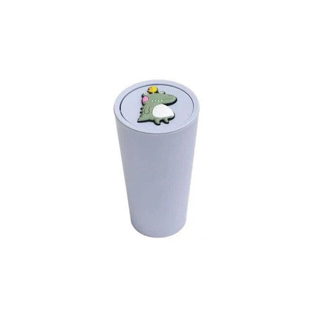 Car Trash Can Compact 360° Clamshell Lid