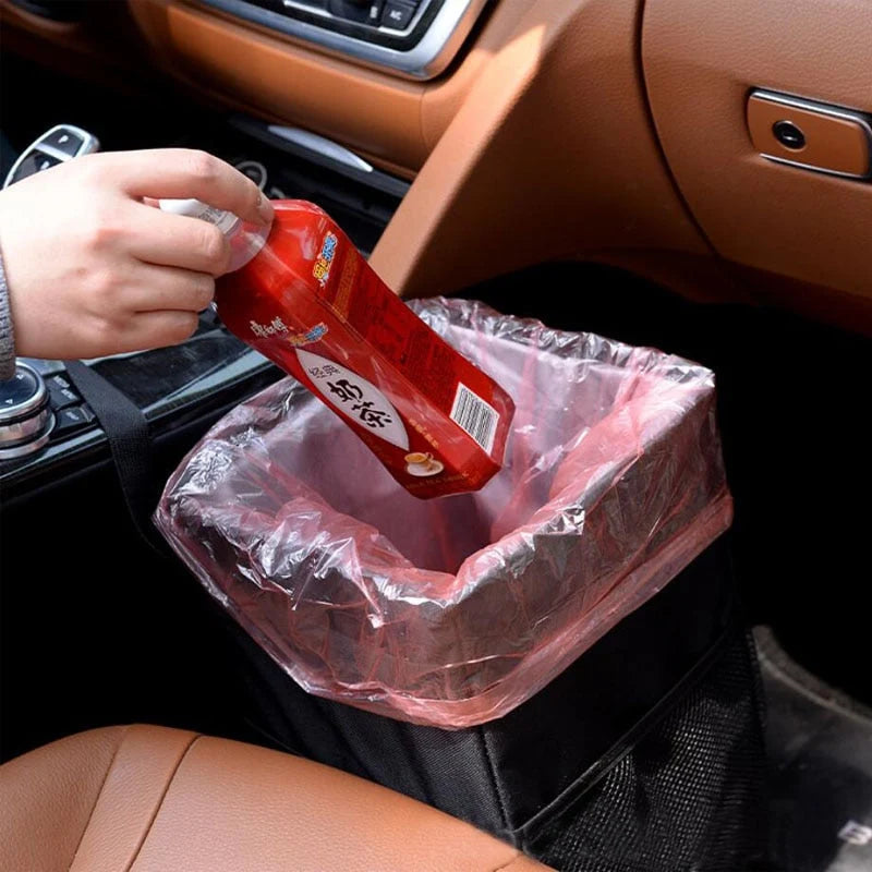Car Trash Can Waterproof Foldable Adjustable Hanging Strap