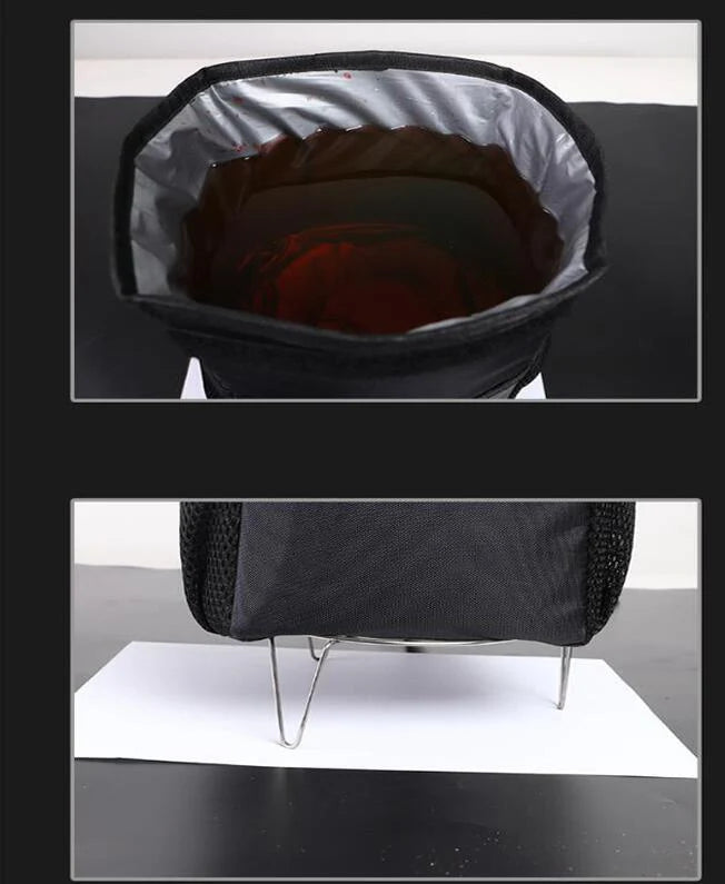 Car Trash Can Waterproof Foldable Adjustable Hanging Strap