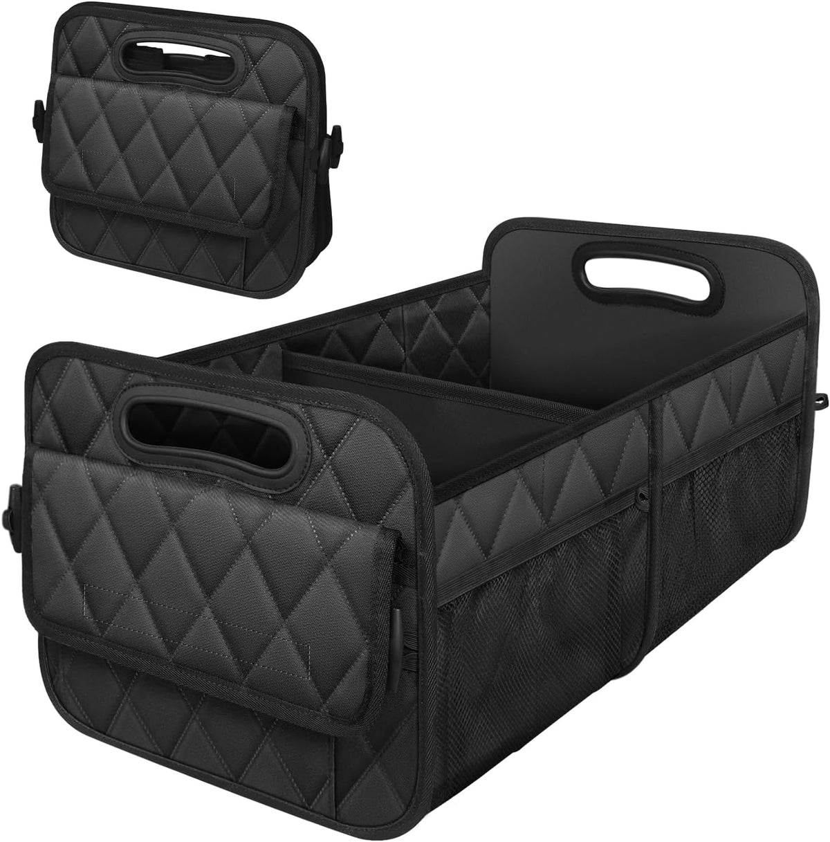 Car Trunk Organizer Adjustable Dividers Hook-And-Loop Base