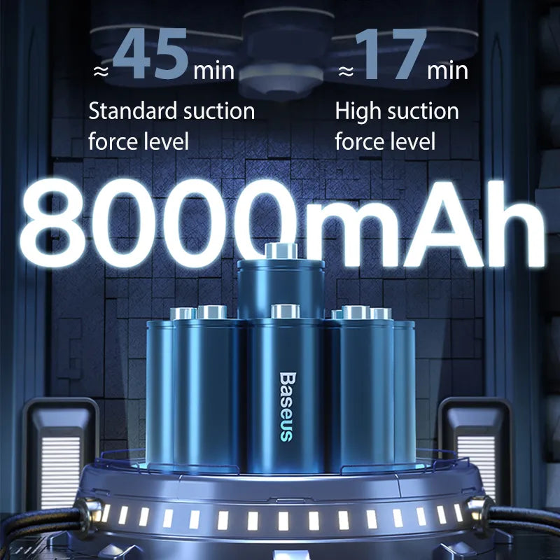 Car Vacuum Cordless 15000Pa Suction 50-Minute Battery Life