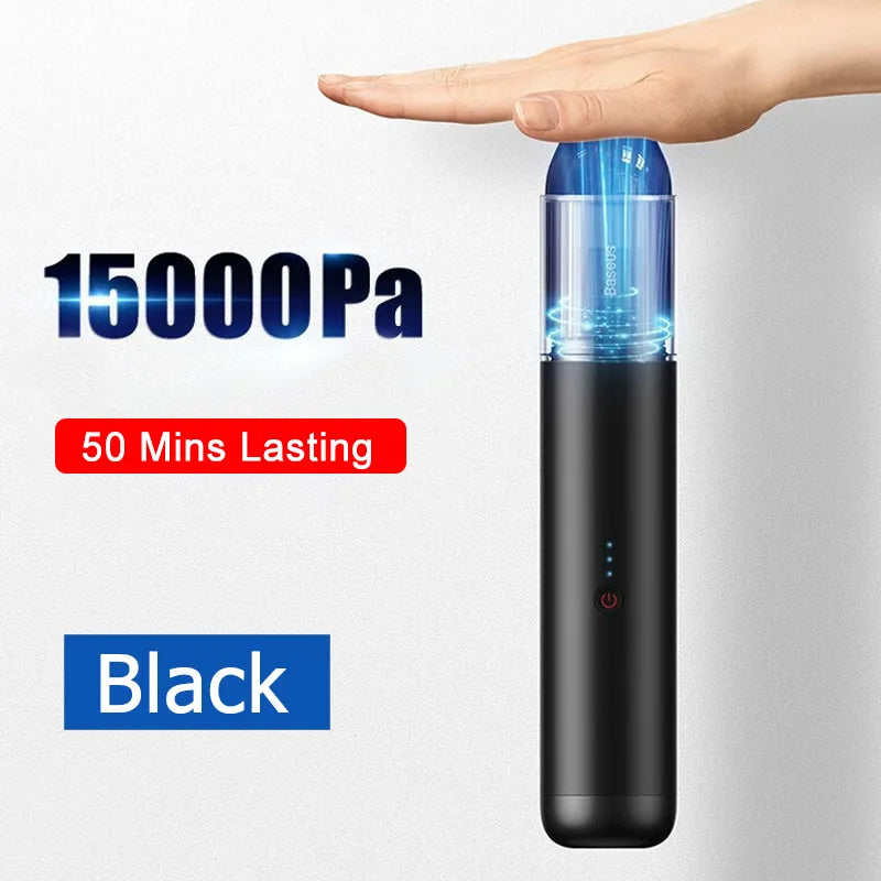 Car Vacuum Cordless 15000Pa Suction 50-Minute Battery Life