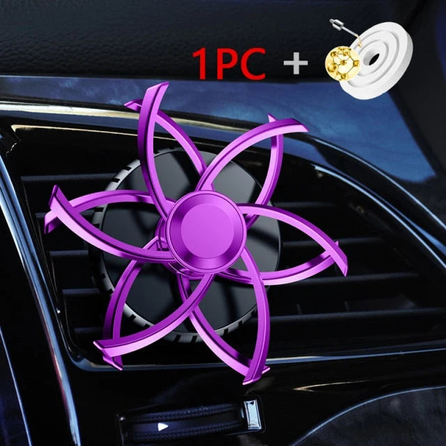 Car Vent Air Freshener Rotating Fragrance Tablet Included